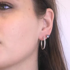 Boucles d'oreilles Femme MYC-Paris Pierres de naissance - DE0357-04 Laiton Argent