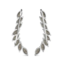 Boucles d’oreilles Femme MYC-Paris - DE0340-S-BK Laiton Argent Noir