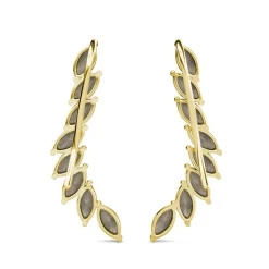 Boucles d’oreilles Femme MYC-Paris - DE0340-G-BK Laiton Doré Noir