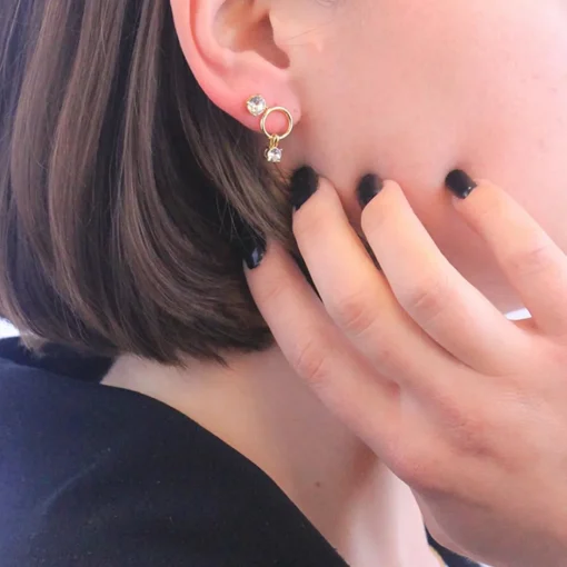 Boucles d'oreilles Femme MYC-Paris Solitaire - DE0065-G Laiton Doré