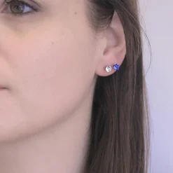 Boucles d'oreilles Femme MYC-Paris Pierres de naissance - DE0357-09 Laiton Argent