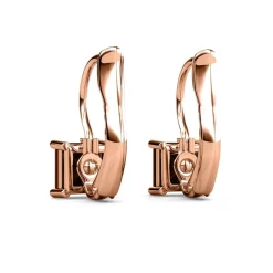 Boucles d’oreilles Femme MYC-Paris Square - DE0007-RG-BK Laiton Doré rose Noir