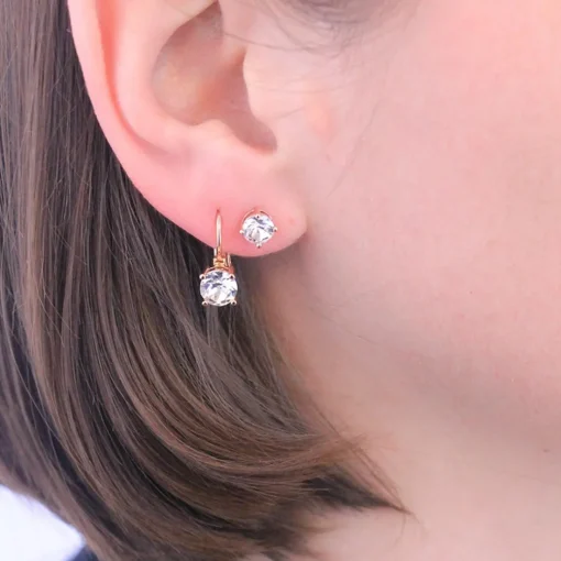 Boucles d’oreilles Femme MYC-Paris Solitaire - DE0008-RG-C Laiton Doré rose