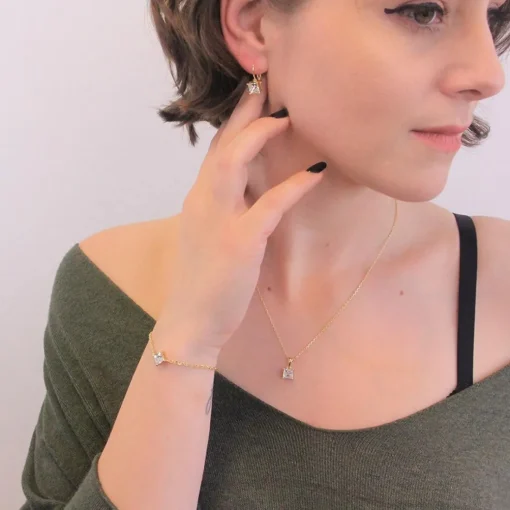 Boucles d’oreilles Femme MYC-Paris Square - DE0007-G-C Laiton Doré