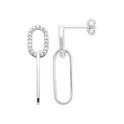 Boucles d'oreilles femme Pendantes argent rhodié Maison de la Bijouterie Z5W4UZ0