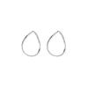 Boucles D'Oreilles Hoops I Did It Again Acier Rhodié Vague Extra Légères