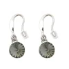 Boucles d'oreilles Indicolite Emily BOCREMISINI - Boucles d'oreilles Argent A925/00 Cristaux Swarovski gris