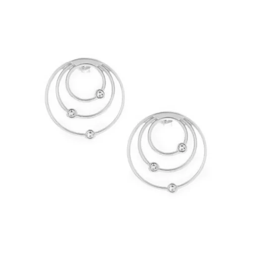 Boucles d'oreilles Les Interchangeables A59170 - Creoles Orbite Palladium
