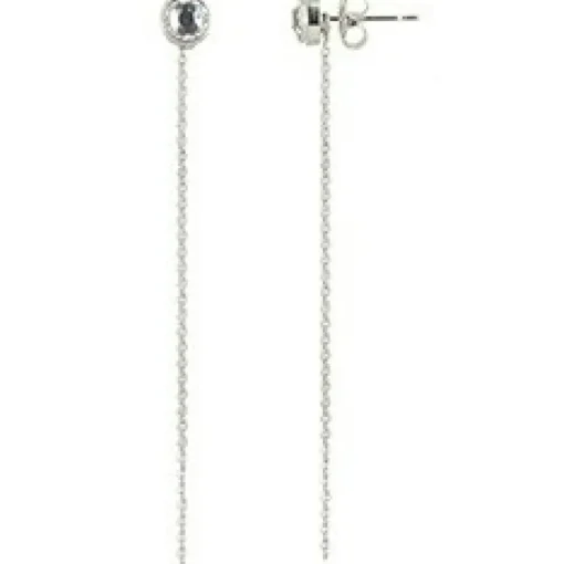 Boucles d'oreilles Les Interchangeables A56672 - Serti PM Palladium Cristal
