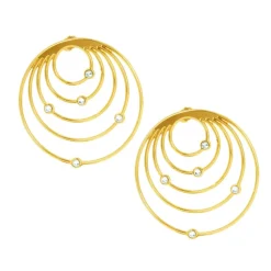 Boucles d'oreilles Les Interchangeables A59171 - Creoles Orbite GM Doré