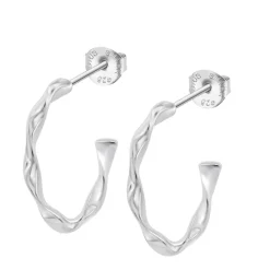 Boucles d'oreilles Lotus Silver Hoops - LP3781-4-3