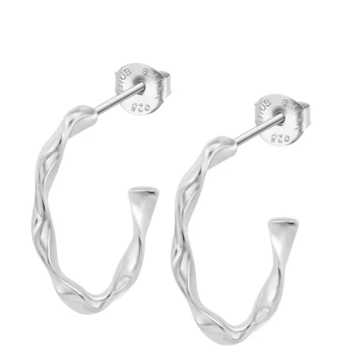 Boucles d'oreilles Lotus Silver Hoops - LP3781-4-3