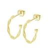 Boucles d'oreilles Lotus Silver Hoops - LP3781-4-2