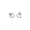 Boucles d'oreilles Lotus Style LP1519-4-1 - Boucles d'oreilles Coeur Argent Strass Chic Femme