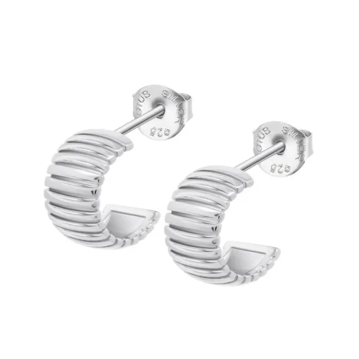 Boucles d'oreilles Lotus Silver Hoops - LP3782-4-1