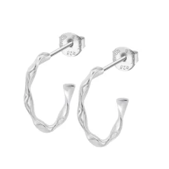 Boucles d'oreilles Lotus Silver Hoops - LP3781-4-1