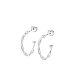 Boucles d'oreilles Lotus Silver Hoops - LP3781-4-3