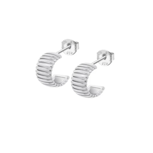Boucles d'oreilles Lotus Silver Hoops - LP3782-4-1