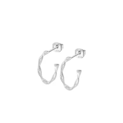 Boucles d'oreilles Lotus Silver Hoops - LP3781-4-1