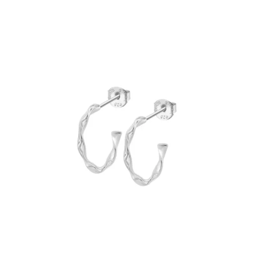 Boucles d'oreilles Lotus Silver Hoops - LP3781-4-1