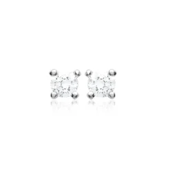 Boucles d'oreilles mixte Oxyde de Zirconium argent rhodié - Z5055Z03