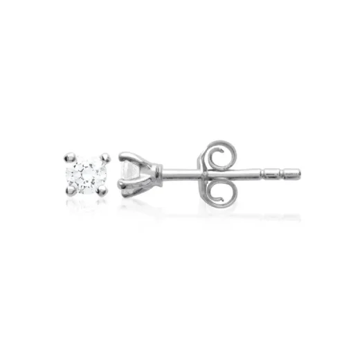Boucles d'oreilles mixte Oxyde de Zirconium argent rhodié - Z5055Z03