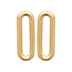 Boucles d'oreilles ovale femme plaqué or - Y5VWZ00