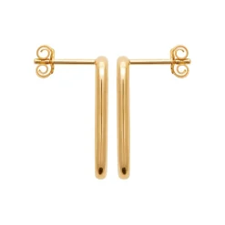 Boucles d'oreilles ovale femme plaqué or - Y5VWZ00