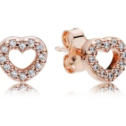 Boucles d'oreilles Pandora 280528CZ - Boucles d'oreilles Coeurs Volés Rose Femme