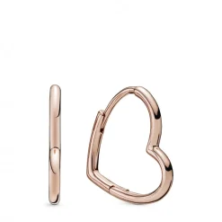 Boucles d'oreilles Pandora 288307 - Creoles Coeur Asymetrique Pandora Rose