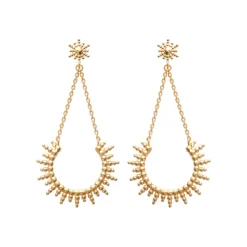 Boucles d'oreilles Pendantes femme plaqué or - Y55YY00