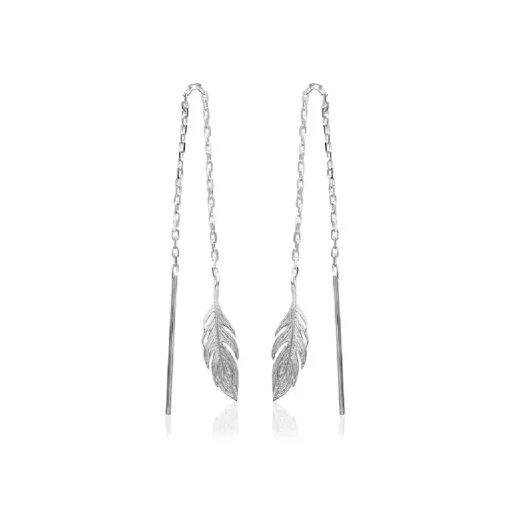 Boucles d'oreilles Pendantes femme plume Argent Maison de la Bijouterie W5YV600