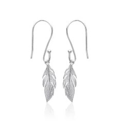 Boucles d'oreilles Pendantes femme plume Argent Maison de la Bijouterie W5Y6U00