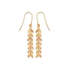 Boucles d'oreilles Pendante Feuilles Plaqué Or - Y54Y50