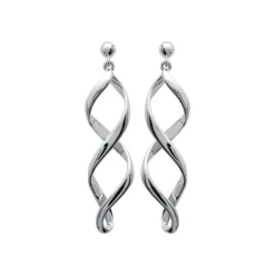 Boucles d'oreilles Pendantes torsadées Argent Maison de la Bijouterie W364U00