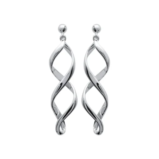 Boucles d'oreilles Pendantes torsadées Argent Maison de la Bijouterie W364U00