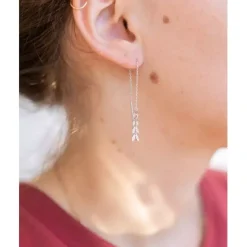 Boucles d'oreilles Pendantes femme fantaisie Argent Maison de la Bijouterie W545V00