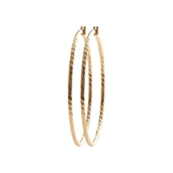 Boucles d'oreilles plaqué or créoles torsadées 60mm Maison de la Bijouterie Y6Z5Y60