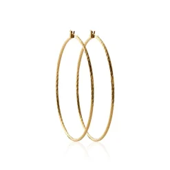 Boucles d'oreilles plaqué or créoles 60mm Maison de la Bijouterie Y6Z4U60