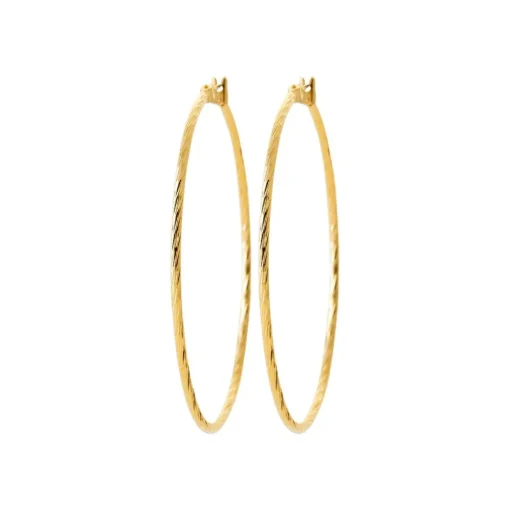 Boucles d'oreilles plaqué or créoles 50mm Maison de la Bijouterie Y6Z4U50