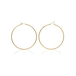 Boucles d'oreilles plaqué or créoles 60mm Maison de la Bijouterie Y6Z4U60