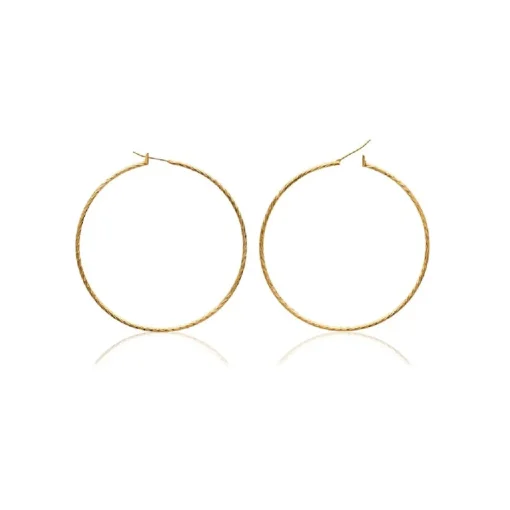 Boucles d'oreilles plaqué or créoles 60mm Maison de la Bijouterie Y6Z4U60
