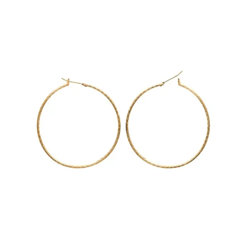 Boucles d'oreilles plaqué or créoles 50mm Maison de la Bijouterie Y6Z4U50
