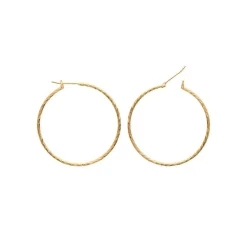 Boucles d'oreilles plaqué or créoles 40mm Maison de la Bijouterie Y6Z4U40