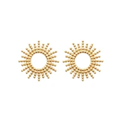 Boucles d'oreilles Soleil femme plaqué or - Y564V00