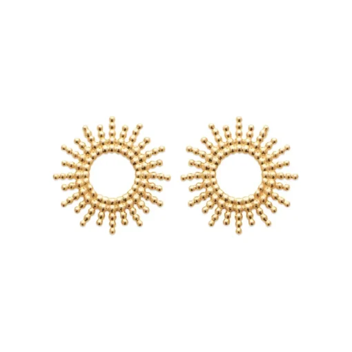 Boucles d'oreilles Soleil femme plaqué or - Y564V00