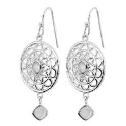 Boucles d'oreilles Stella Argenté & Pierre De Lune