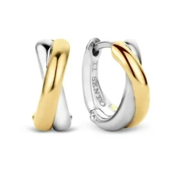 Boucles d'oreilles Ti Sento 7667SY - Boucles d'oreilles Entrelacés Bi Colores Doré