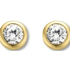 Boucles d'oreilles Ti Sento 7597ZY - Boucles d'oreilles Clous Zirconium Dorées
