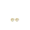 Boucles d'Oreilles Ti Sento 7784SY - puces argent anneaux entrelacés bicolores